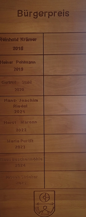 Bürgerpreis Tafel&nbsp;&copy;&nbsp;Gemeinde Neuenkirchen-Vörden